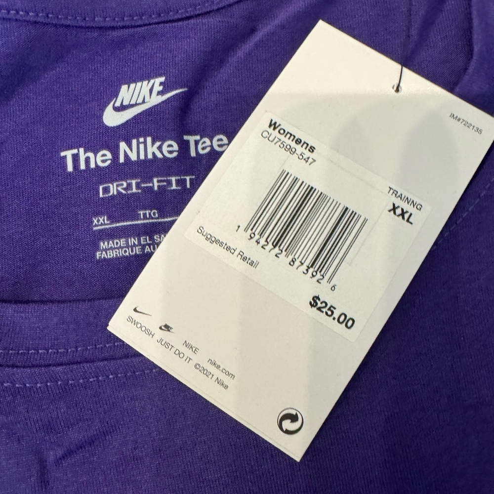Nike Women's Short Sleeve Tee in Purple - Picture 2 of 2